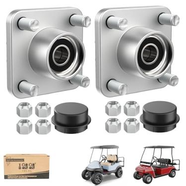 Imagem de 10L0L Pacote com 2 conjuntos de cubo de roda dianteira de carrinho de golfe com rolamentos selados capa contra poeira para carro de clube DS e anterior OEM nº 102357701