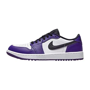 Imagem de Tênis masculino Jordan 1 Low G, Branco/preto e roxo, 42