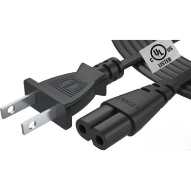 Imagem de Cabo de alimentação CA de parede com 2 compartimentos para TV LCD LED Samsung LG Sharp Canon Pixma, impressora Epson, Dell Asus Laptop Charger - 3903-000853 3903-000599