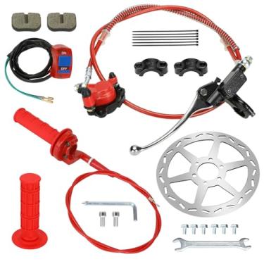 Imagem de XIKOBY Kit de freio hidráulico para mini bicicleta e conjunto de acelerador de 7/20.3 cm para motor Baja DB30 Doodle Bug Blitz Dirt Bug Racer Minibike 79cc 97cc Predator 2,8hp com peça de rotor de