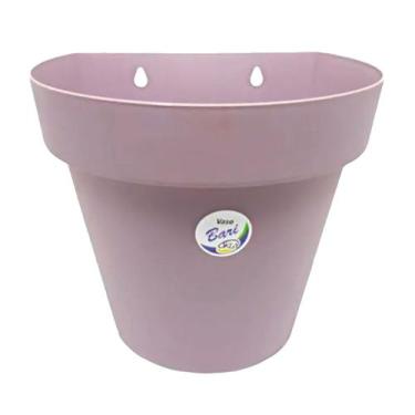 Imagem de Kit 3 a 5 Vasos para plantas arandela parede meia lua flores jardim ve
