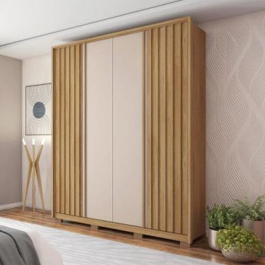 Imagem de Guarda Roupa Solteiro 178,5cm Bravus 4 Portas de Bater 3 Gavetas MDP B