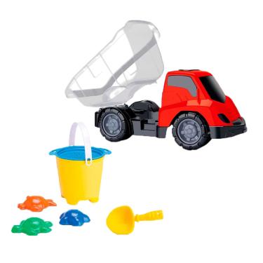 Imagem de Caminhão Tchuco Basculante Samba Toys com Balde de Praia