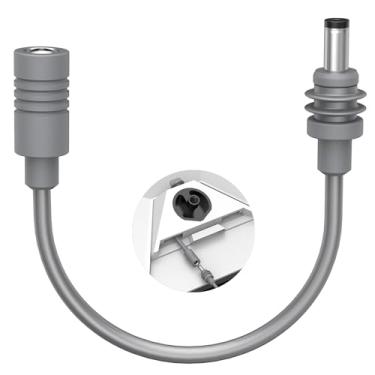 Imagem de Adaptador DC5521 fêmea para macho para Starlink Mini – cabo conversor de energia de 12 cm de comprimento 5,5 mm x 2,1 mm