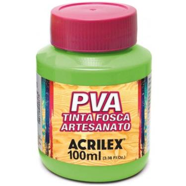 Imagem de Tinta Fosca para Artesanato PVA 100ml Verde Folha Acrilex
