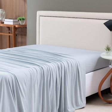 Imagem de Lençol De Cima Avulso Minimal Liso Casal 01 Peça Malha 100% Algodão - Cinza