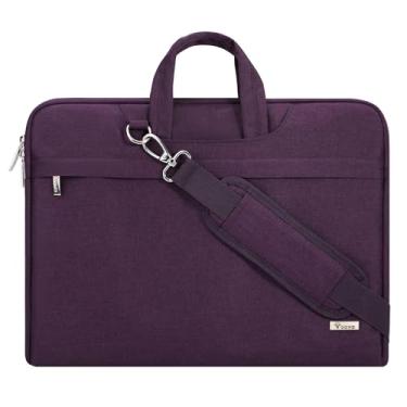 Imagem de Voova Bolsa para laptop 17 43.9 cm com alça de ombro e alça, capa para laptop à prova d'água compatível com HP Acer Asus Dell Lenovo de 17-18 polegadas, capa fina para computador para homens e