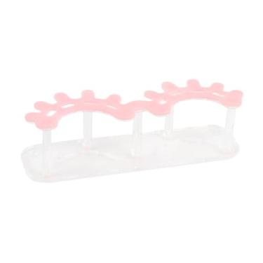 Imagem de KiBcsLic Suporte para pinças para salão de beleza, 8 compartimentos, fácil acesso, leve e elegante, suporte para pinças para penteadeira, espaço de trabalho e, Rosa