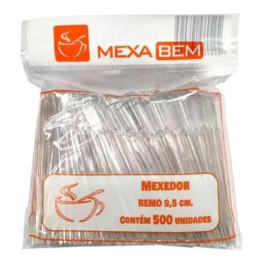 Imagem de Pazinha Mexedor Para Café 9 Cm Com 500 Unidades - Mexa Bem