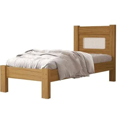 Imagem de Cama Clara Solteiro Cambel Cor Nature