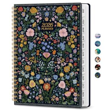 Imagem de Agenda 2026, agenda mensal e semanal para mulheres, janeiro de 2026 a dezembro de 2026, capa dura bonita agenda 2026 livro com abas, encadernação em espiral, perfeito para escola, escritório, casa, 16