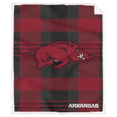 Imagem de Proformance Home NCAA Arkansas Razorbacks manta xadrez de lã de ovelha de pelúcia real