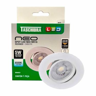 Imagem de Spot Led Neo Mr16 Embutir Redondo 5w Taschibra 6500k