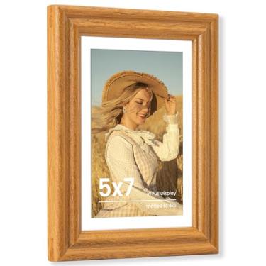 Imagem de Porta-retrato de 12 x 18 cm, moldura de madeira teca maciça, moldura para foto 12 x 18 cm com vidro temperado alto, moldura de madeira 12 x 18 cm fosca, para exibição de parede e mesa, 1 pacote