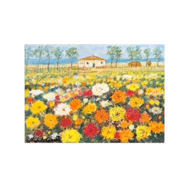 Imagem de Flores Pintura em tela Famosa Pintura Reprodução-Quadros para sala de estar-Campo flores-Pôster e impressões 50x70cm Sem Moldura
