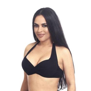 Imagem de Top de Biquíni Plus Size Meia Taça com Bojo Transpassado - Estigma, 50