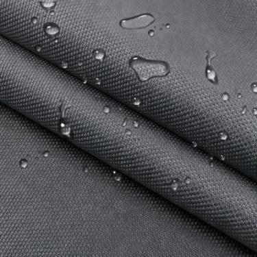 Imagem de HYVAKUPPA Tecido de lona impermeável da The Yard 152.4 cm W 600D Oxford poliéster estofado material resistente à água para móveis ao ar livre capa de almofada de cadeira DIY costura (1 jarda, cinza)