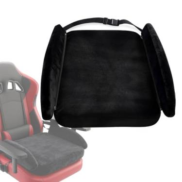 Imagem de JZHLLA Almofada para cadeira de jogos de 59 x 48 cm, almofadas de assento de esponja de alta densidade, macias e antiderrapantes para jogos, escritório, sentados longos, assentos no chão