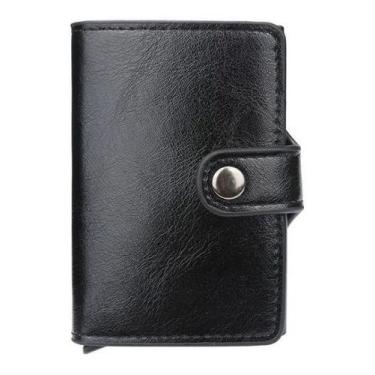 Imagem de Carteira Porta Cartões Pop Up Material Sintético Antifurto Slim - DTal