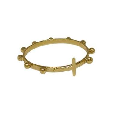 Imagem de Anel Em Ouro 10k 416 Terço Oração Do Rosário Cruz-Feminino