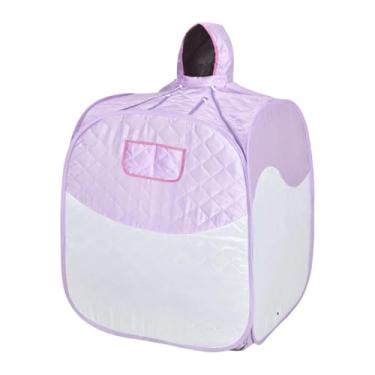 Imagem de ShengQuanHao Tenda de Sauna a Vapor, Espessada, Fácil de Instalar, Profissional, Prática, Dobrável, Portátil, para Quarto, Hotel, Residência, Branco Roxo, Tamanho real