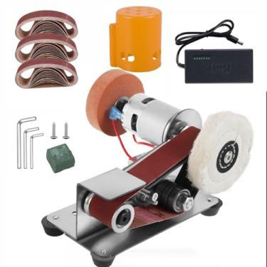 Imagem de Lixadeira De Bancada, Lixadeira EléTrica De PrecisãO 3 Em 1 Para AfiaçãO De Facas, Marcenaria, Artesanato, Polimento De Metais, RetificaçãO, Pode Fazer Joias, âMbar, Pedra