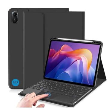 Imagem de Capa com Teclado para Redmi Pad 2 11" com Mouse Touchpad e Compartimento para Caneta - FD Acessórios.