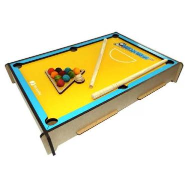 Imagem de Sinuca bilhar luxo de madeira linda completa - MANINHO