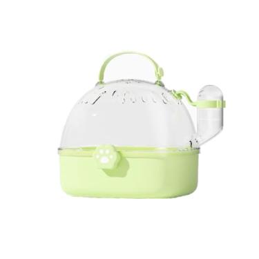 Imagem de Gaiola de pássaro papagaio gaiola de pássaro ao ar livre pequena portátil acrílico take-away especial ninho de pássaro (verde)