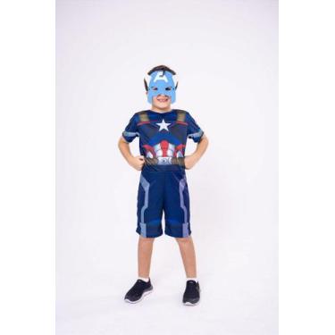 Imagem de Fantasia Infantil Capitão América para Dia das Crianças - Fabuloso Ate