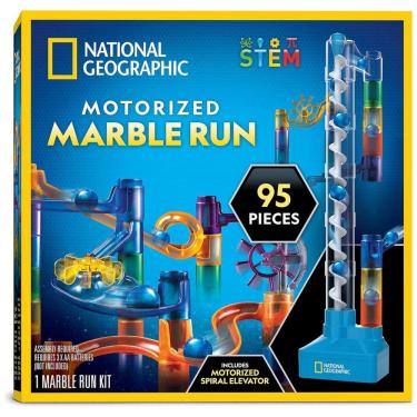 Imagem de Blue Marble: National Geographic Marble Run com Elevador Motorizado - Kit de 95 Peças para Labirinto de Mármore com Elevador,Blue Marble