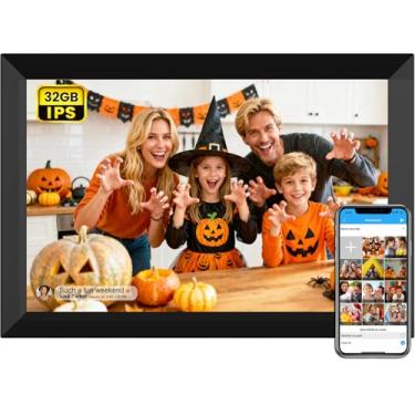 Imagem de SSAWIFRAME Moldura digital para foto digital WiFi de 10,1 polegadas, tela sensível ao toque IPS, armazenamento de 32 GB, rotação automática, configuração fácil para compartilhar fotos e vídeos via