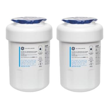 Imagem de GE Filtro de água para geladeira MWF, filtro de substituição genuíno, certificado para reduzir chumbo, enxofre e mais de 50 outras impurezas, substitui a cada 6 meses para melhores resultados, pacote