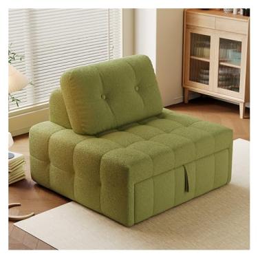 Imagem de Sofá-cama dobrável Sofá-cama dobrável conversível - cadeira-cama com travesseiro, para sala de estar/dormitório/uso hóspedes/escritório doméstico/apartamento, tamanho único(Green,80cm)