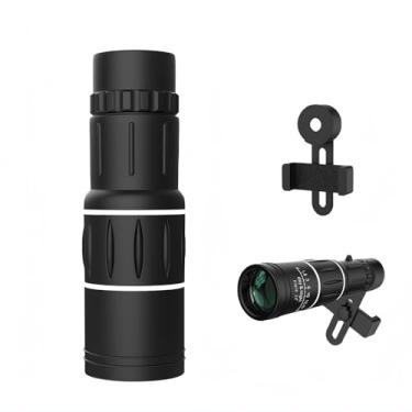 Imagem de Telescópio monocular de alta potência 16 x 52 para observação de pássaros, shows, viagens e fotografia – leve, óptico multirevestido para visualizações claras, suporte de telefone incluído