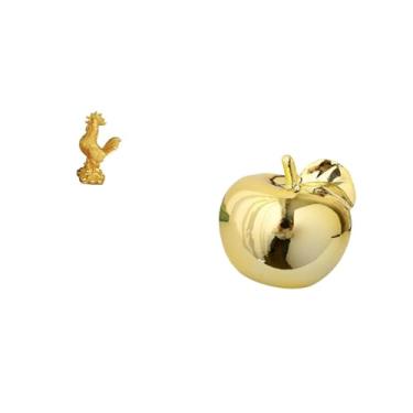 Imagem de Fenteer Estatueta de Galinha Feng Shui Decoração para Casa Estátua de Escultura de Enfeite de Cerâmica de Frutas Estátua de Mesa Varandas Restaurant