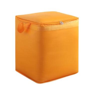 Imagem de Bolsa de armazenamento dobrável à prova de poeira de grande capacidade para movimento, logística ou entrega, tecido (amarelo)