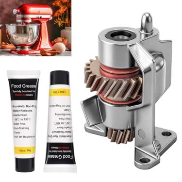 Imagem de Upgrade Material WP240309-2 240309-2 Kit de engrenagem e suporte de acionamento sem-fim com graxa de grau alimentício para Whirlpool Kitchen-Aid Mixer 4162100 4162101 4169907 4169941 4170007 4176130