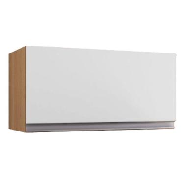 Imagem de Armário Aéreo De Geladeira Para Cozinha 60 Cm Adriana Amêndoa/branco