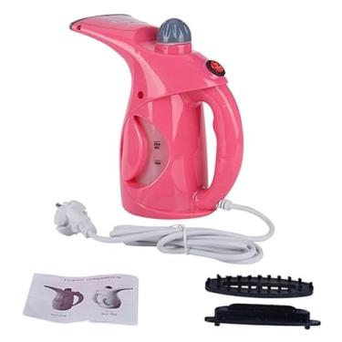 Imagem de Vaporizador de Roupas Portátil 110V com 2 Escovas - Mini Ferro de Passar a Vapor para Viagem(rosa)