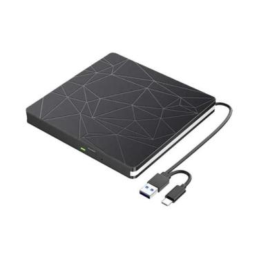Imagem de Gravador De DVD Externo USB 3.0 Tipo-C Silencioso Para Laptop E Deskto