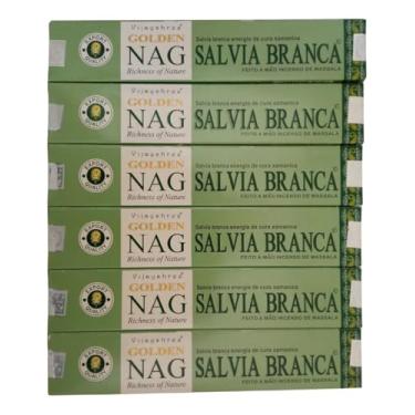 Imagem de Incenso Vijayshree Golden Nag Sálvia Branca Cx.6un.15g