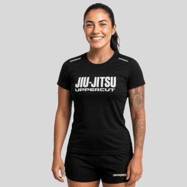 Imagem de Rash guard Jiu Jitsu Feminina Upperccut Malha Confort (Jiu Horizontal Branco, M)