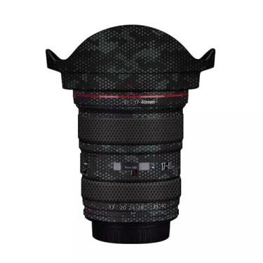 Imagem de Adesivo para câmera EF 17-40 4 com tampa de lente antiarranhões para Canon EF 17-40 mm F4 Adesivo de película protetora (Mamba Green)