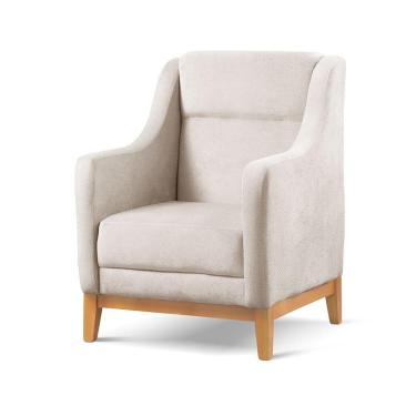Imagem de Poltrona Encosto Alto Para Sala áquila linho Nude 100