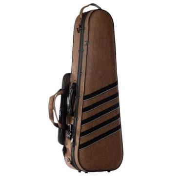 Imagem de Estojo Para Violino De Lona À Prova D'água Triangular Tamanho 4/4 Leve Multicores Disponível Com Bolsa De Partituras Bloqueio De Código Estojo para instrumento de violino(Coffee)
