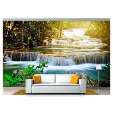 Imagem de Papel De Parede Cachoeira Natureza Mata 3D Nch148 - Você Decora