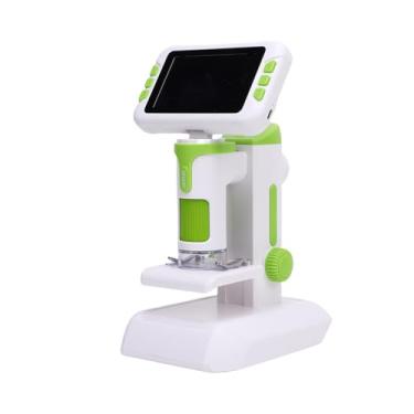 Imagem de Eacam Kit de Microscópio 100X-1600X para Crianças, Tela HD de 4 Polegadas, Kit Educacional Portátil de Ciências Com Slides, Ideal para Descobertas Ao Ar Livre, ótimo para Crianças de