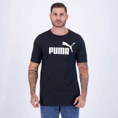 Imagem de Camiseta Puma ESS Logo Preta e Branca-Masculino