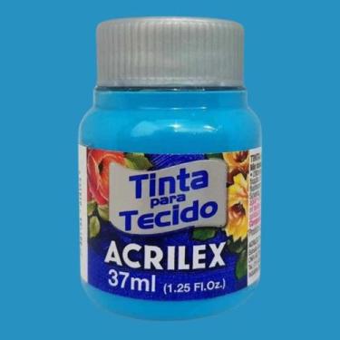 Imagem de Tinta para Tecido Fosca 37ml Acrilex - Cores Frias - 04140, AZUL MAR -
